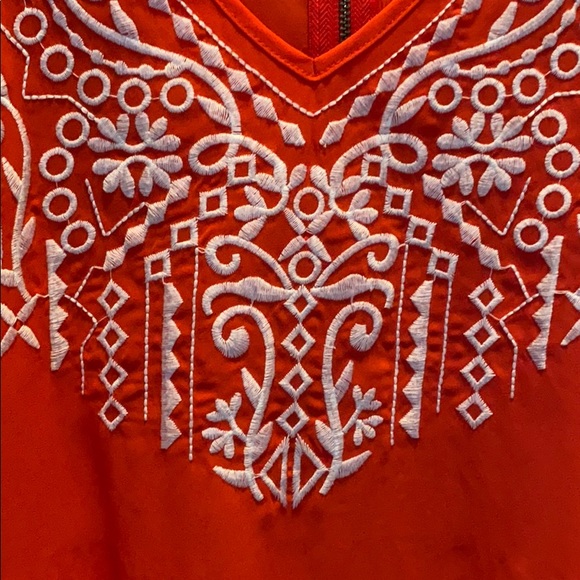 Orange Embroidered Tank - Picture 4 of 5